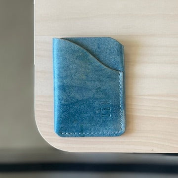 Budapest V1 kártyatartó - kék festett