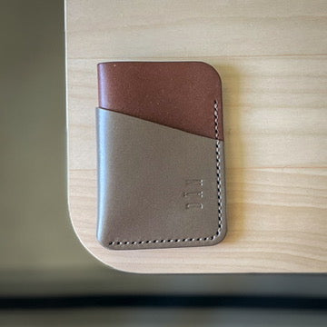 Budapest V2 kártyatartó - barna & szürke