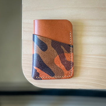 Budapest V2 cardholder - brown & camo