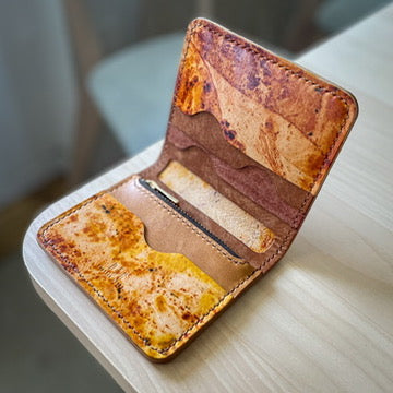 Lyon pénztárca - festett & barna