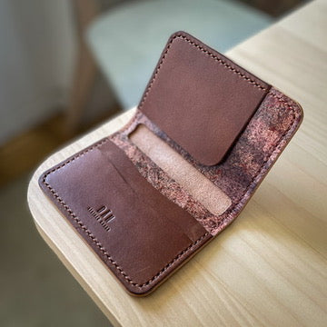 Malmö pénztárca - barna & festett