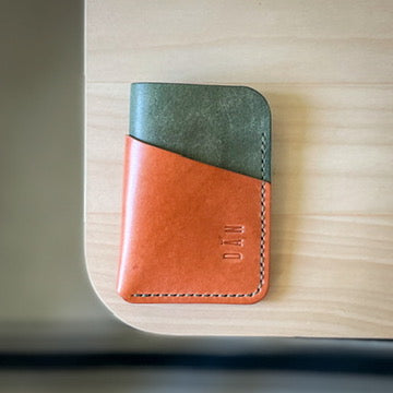 Budapest V2 cardholder - green maya & salmon
