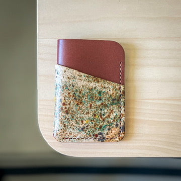 Budapest V2 kártyatartó - barna & festett