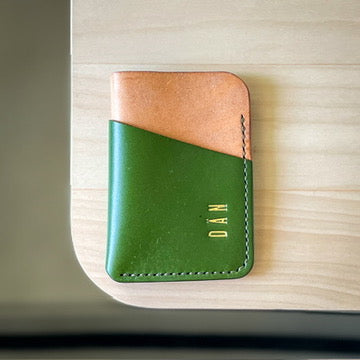 Budapest V2 cardholder - natural & green