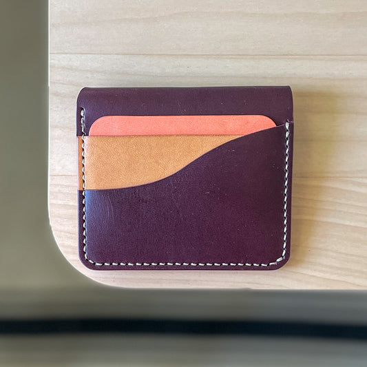 Amszterdam pénztárca - lazac & mahagóni