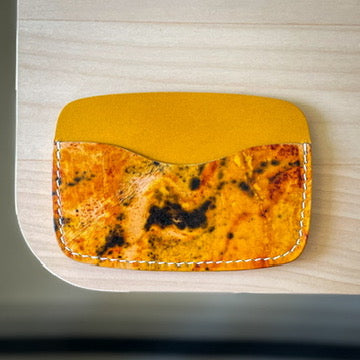 Oslo cardholder - yellow & dyed