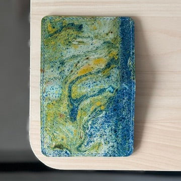 Malmö pénztárca - festett kék zöld