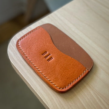 Oslo cardholder - Gold & Pumpkin