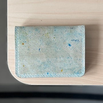 Malmö wallet - dyed light blue