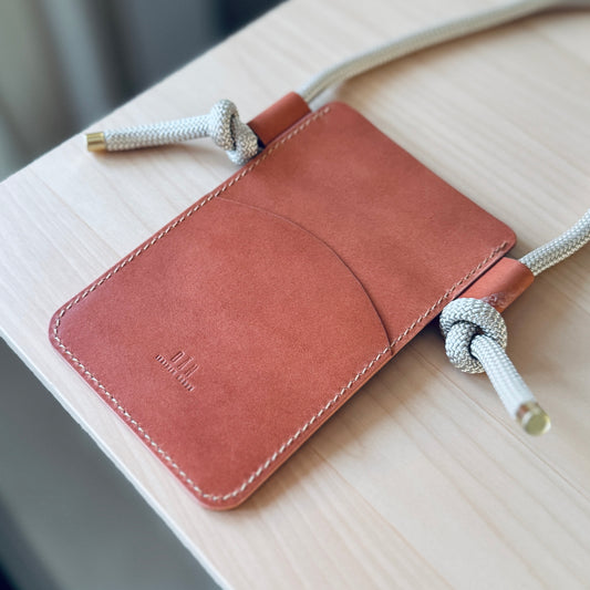 Crossbody telefontartó - lazac (natúr kötél)