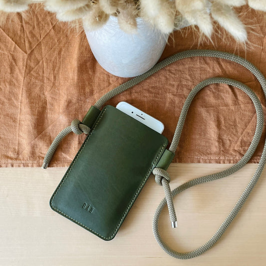 Crossbody phone holder - Olive