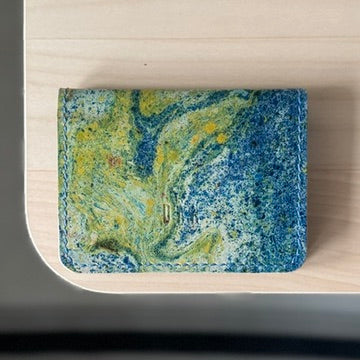 Malmö pénztárca - festett kék zöld