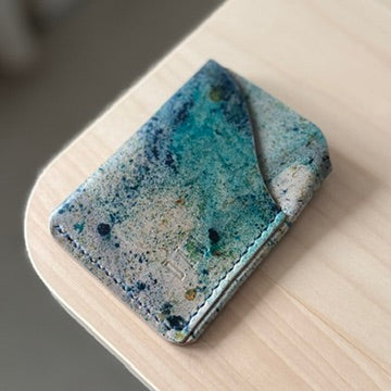 Budapest V1 kártyatartó - festett kék