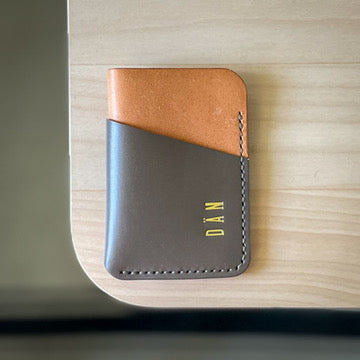 Budapest V2 cardholder - natural & grey