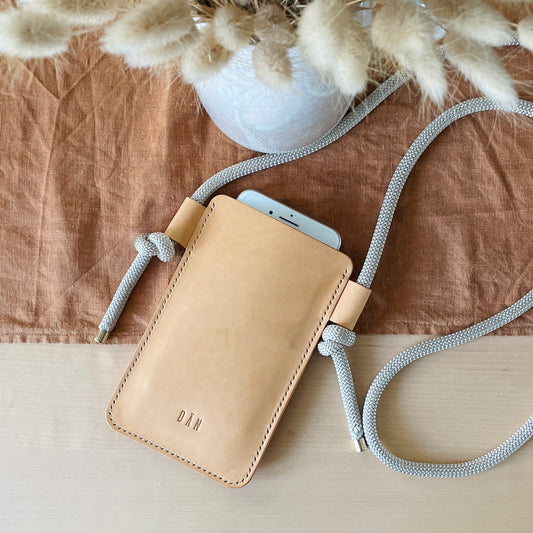 Crossbody phone holder - Natural