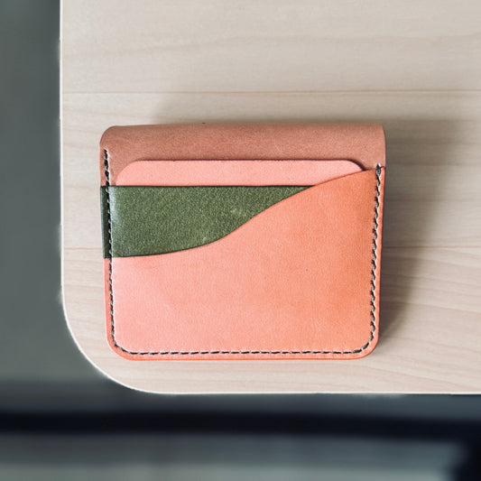 Amsterdam wallet - olive pink