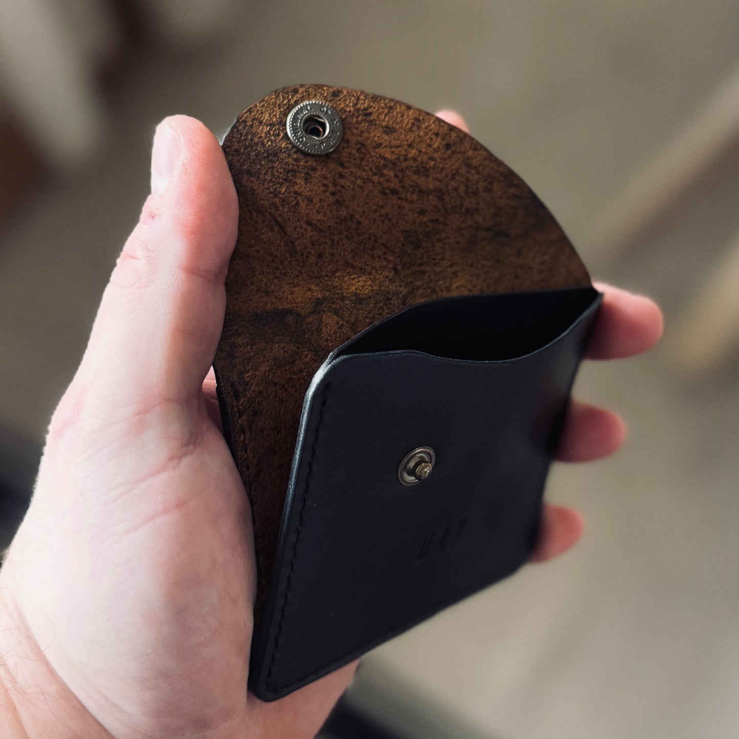 Amszterdam pénztárca - fekete festett