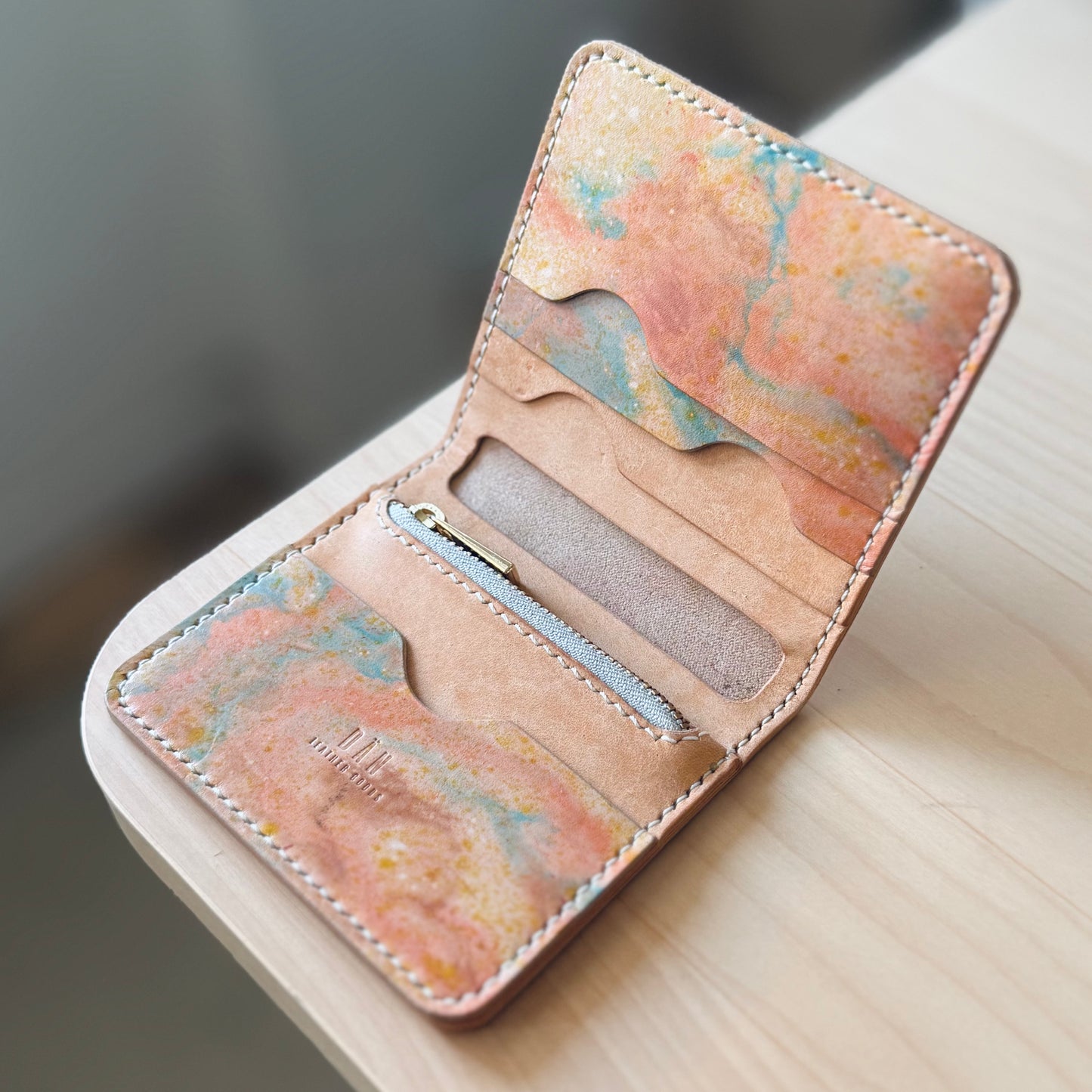 Lyon wallet - dyed natural