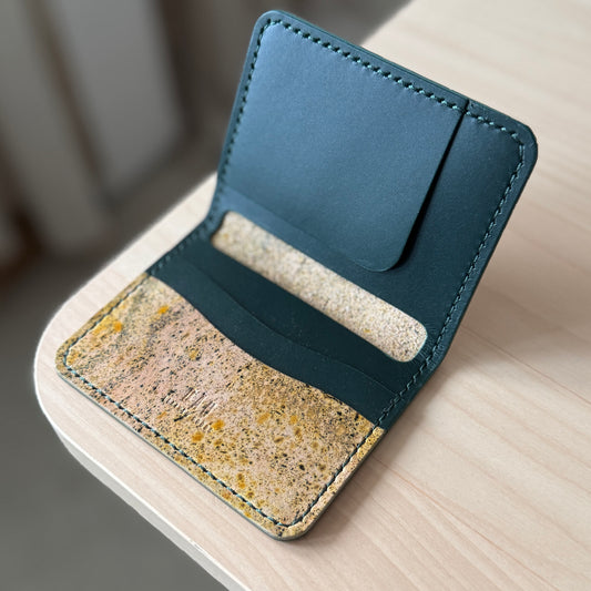 Malmö wallet - green dyed