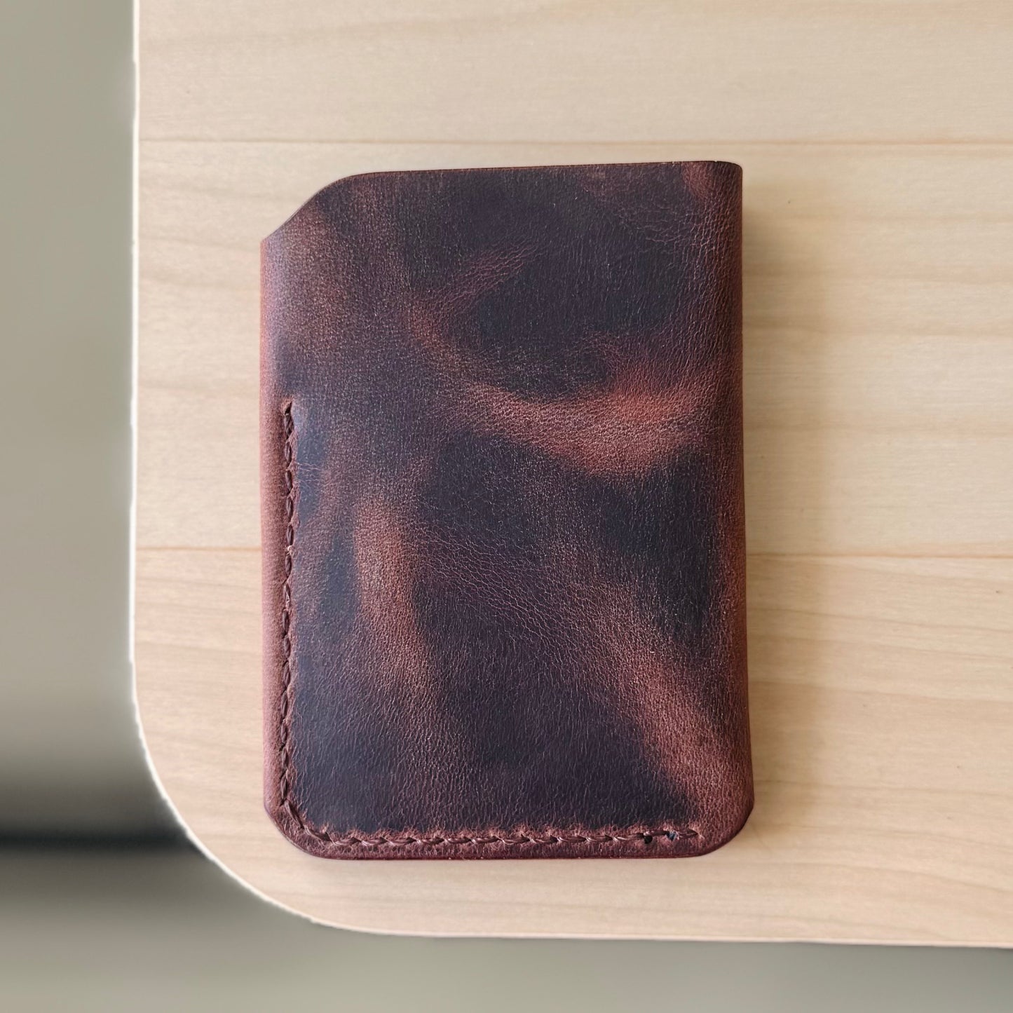 Budapest V1 card holder - brown waxy