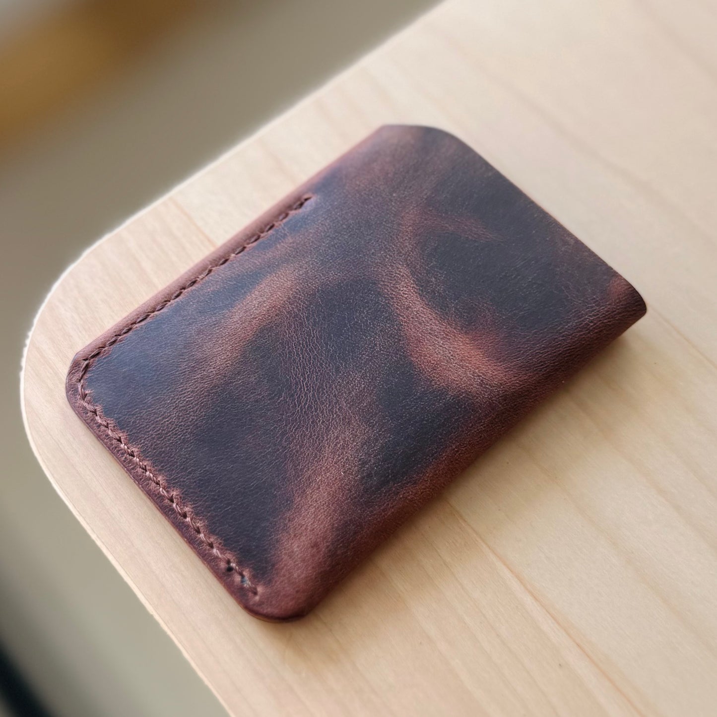 Budapest V1 card holder - brown waxy