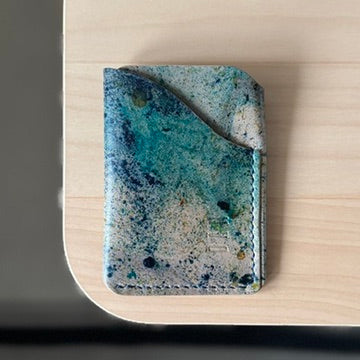 Budapest V1 kártyatartó - festett kék