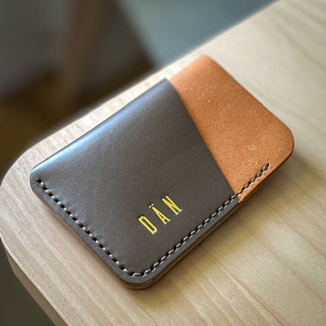 Budapest V2 cardholder - natural & grey