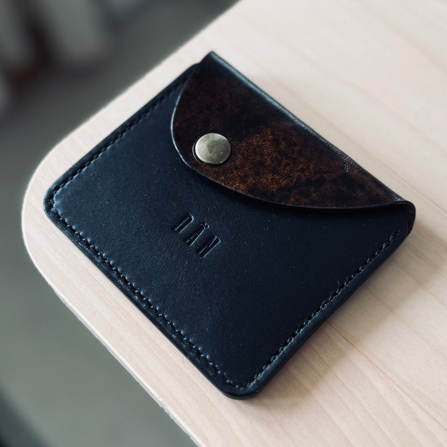 Amszterdam pénztárca - fekete festett