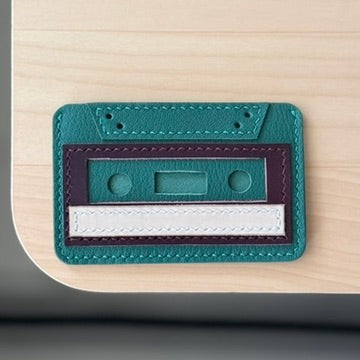 Casette card holder - turquoise