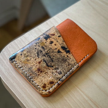 Budapest V2 cardholder - pumpkin & dyed