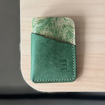 Budapest V2 kártyatartó - zöld & festett