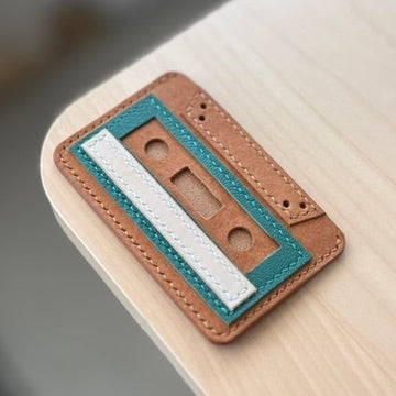 Casette card holder - light brown