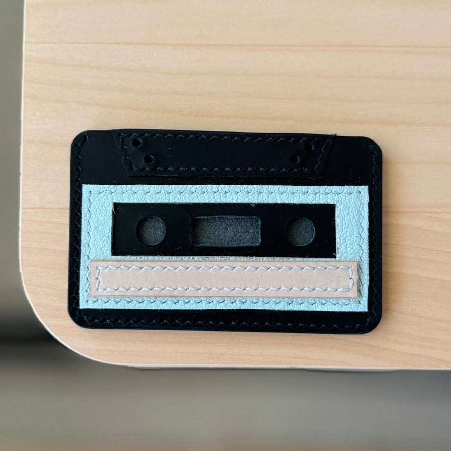 Casette card holder - black & blue