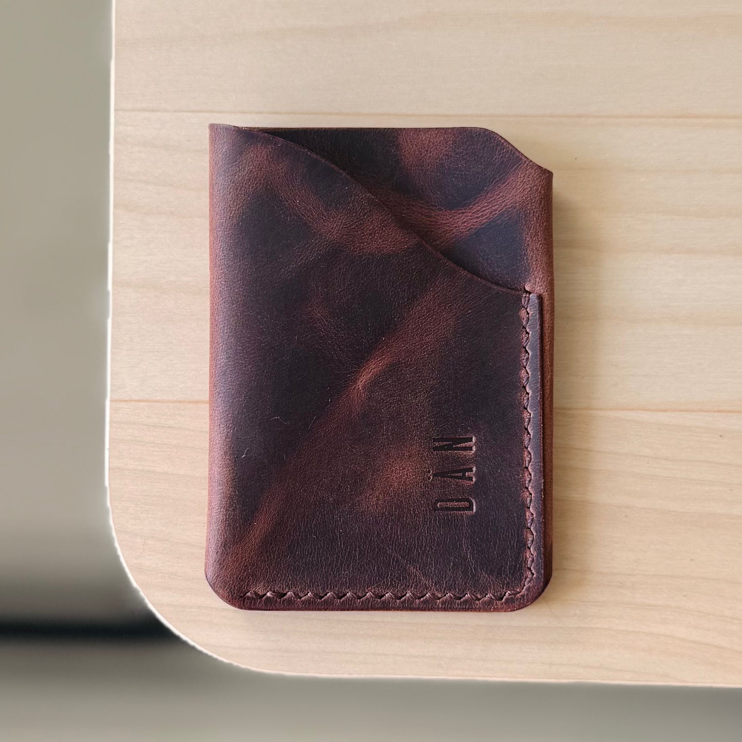 Budapest V1 card holder - brown waxy