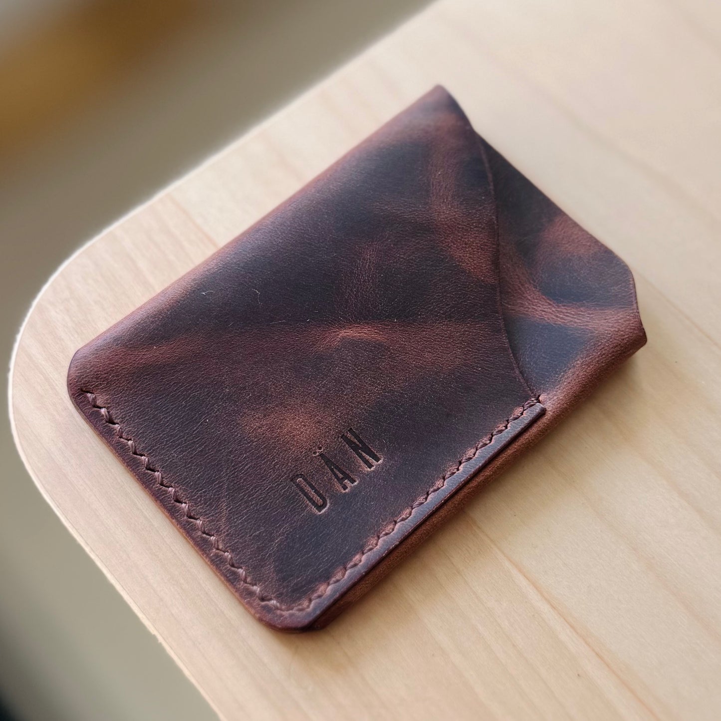 Budapest V1 card holder - brown waxy