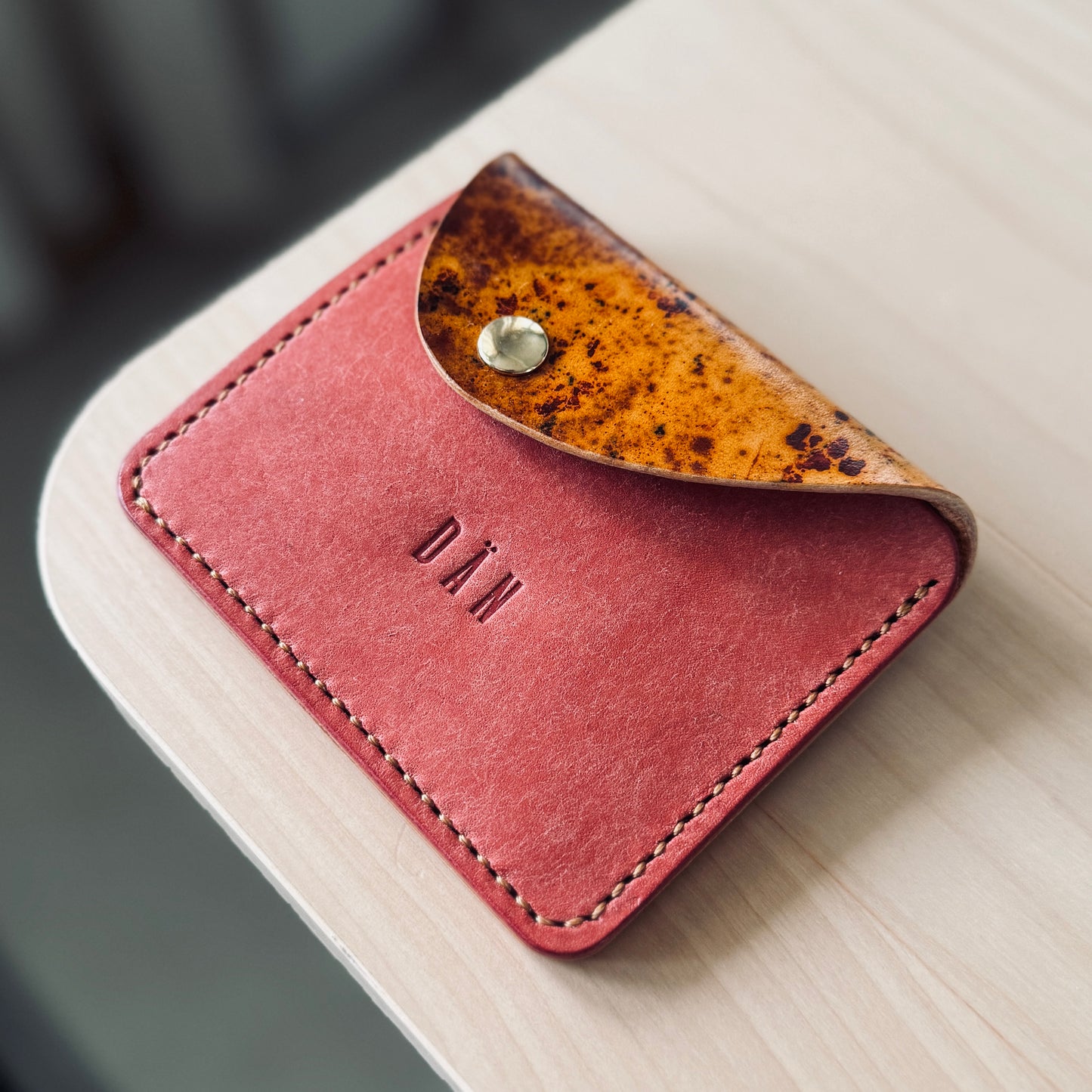 Amszterdam pénztárca - rózsaszín festett