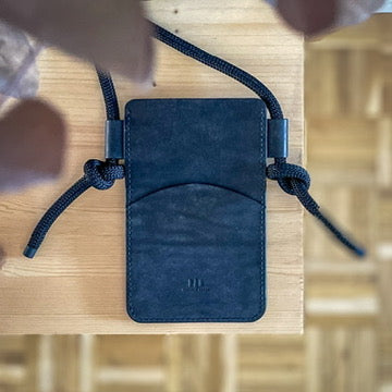 Crossbody phone holder - black pueblo