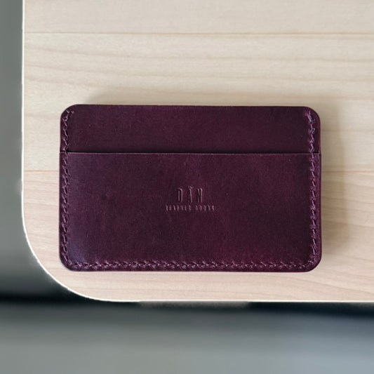 Casette card holder - burgundy & yellow