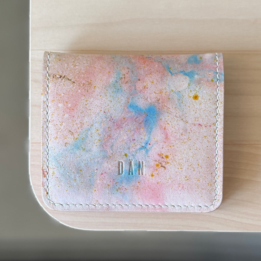 Lyon pénztárca - rózsaszín kék festett