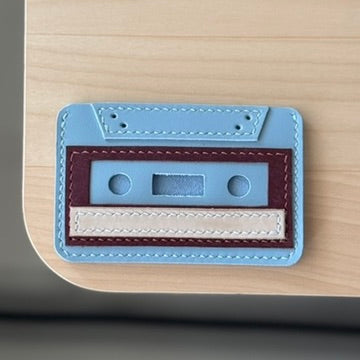 Casette card holder - light blue