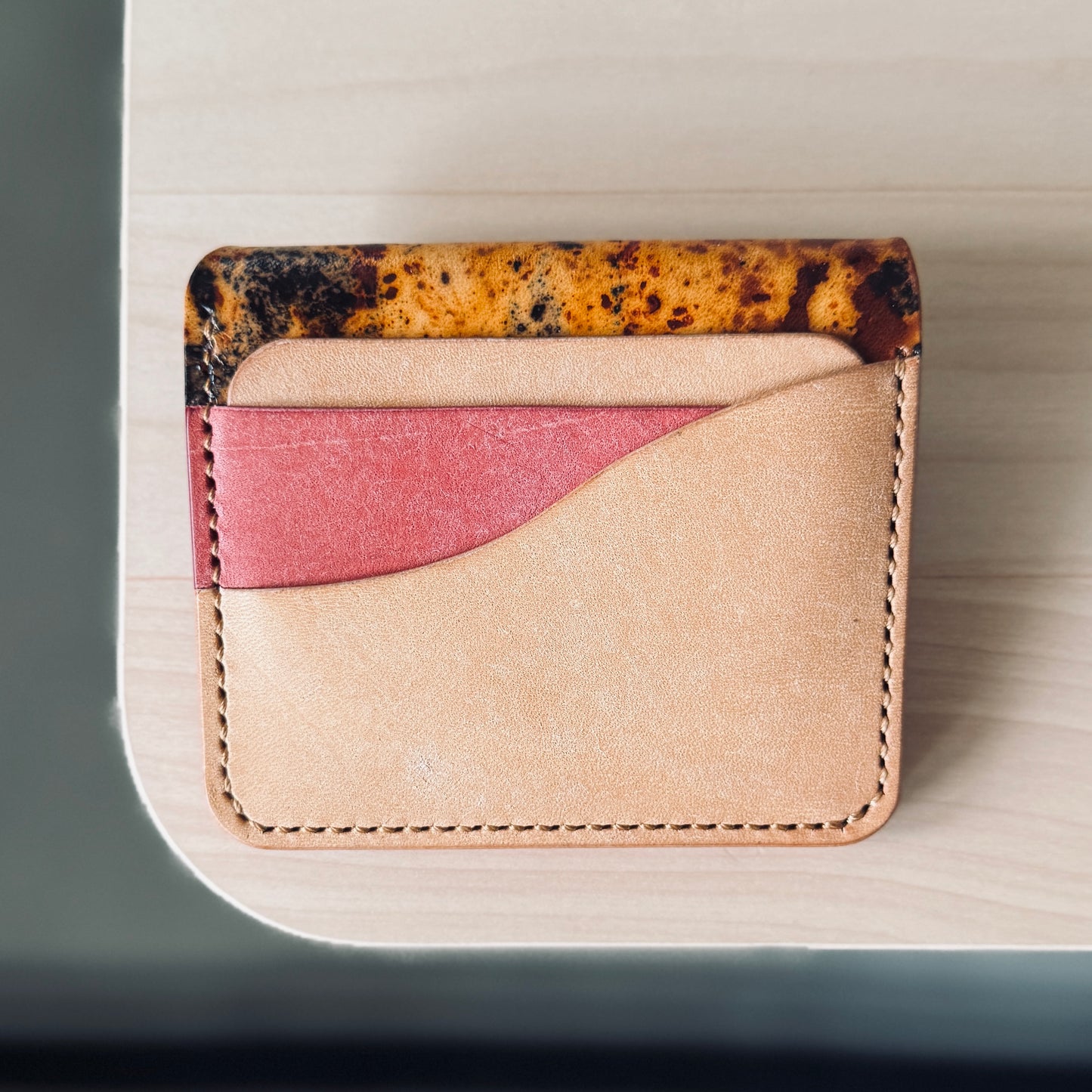 Amszterdam pénztárca - rózsaszín festett