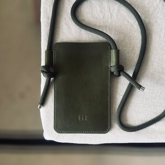 Crossbody telefontartó - oliva