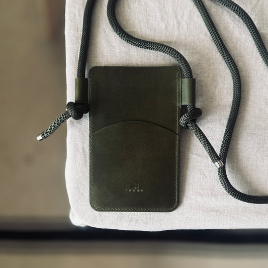 Crossbody telefontartó - oliva