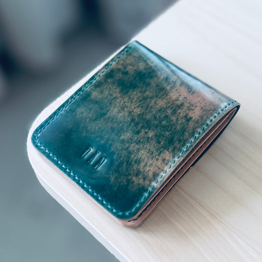 Dublin wallet - Shell Cordovan marbled green