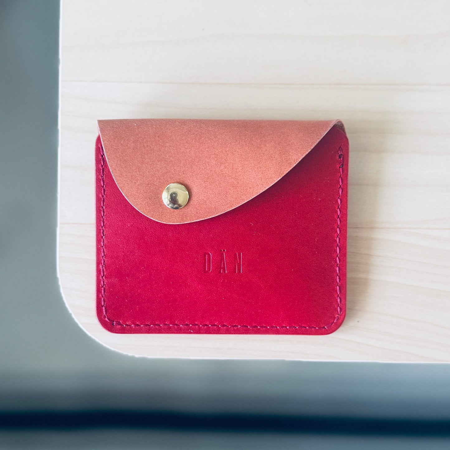 Amsterdam wallet - salmon & red