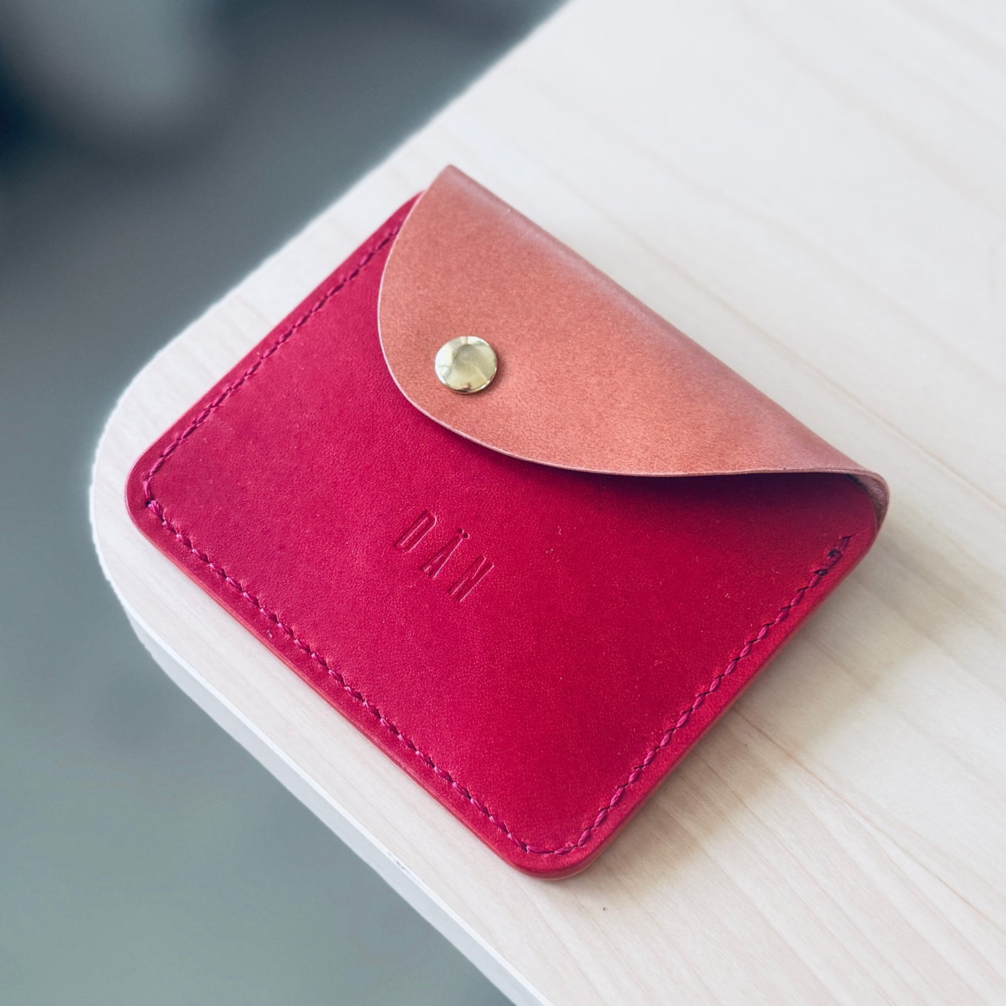 Amsterdam wallet - salmon & red