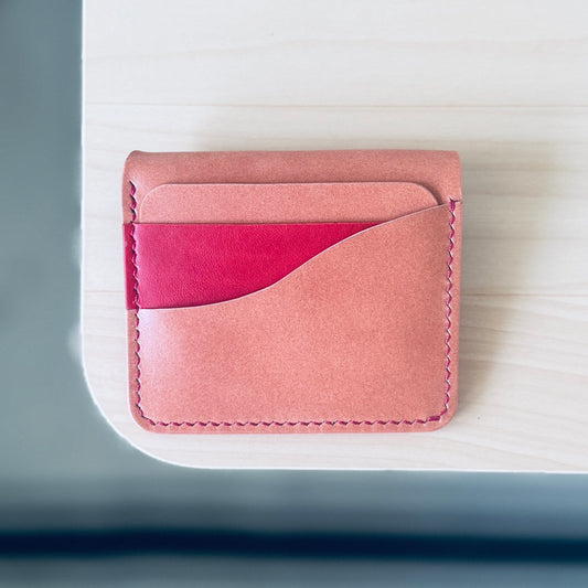 Amsterdam wallet - salmon & red