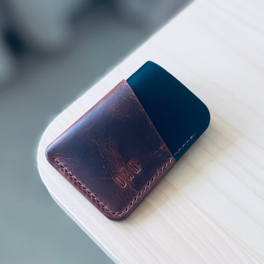 Budapest V2 cardholder - black & brown