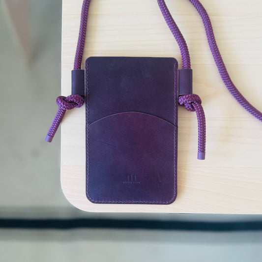 Crossbody phone holder - dark purple