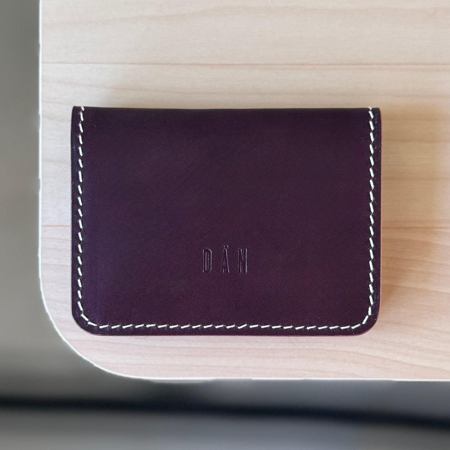 Malmö wallet - deep purple & marbled